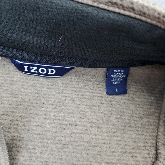 IZOD Better Vest Mens Large Multi Fleece Lined Golf Performance Natural Stretch - Picture 6 of 10